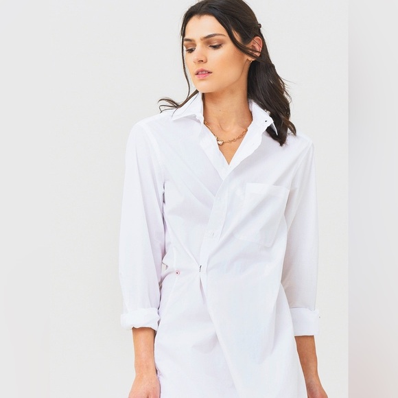 Wear Cisco White Shirt Midi Dress size L - Picture 2 of 9